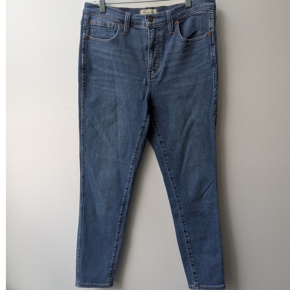 Madewell Jeans Blue 10 Inch High-Rise Skinny Medium Wash Crop Sz 29 Minimalist